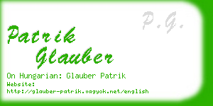 patrik glauber business card